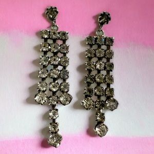 Vintage Dangling Rhinestone Earrings